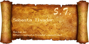 Sebesta Tivadar névjegykártya