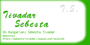 tivadar sebesta business card